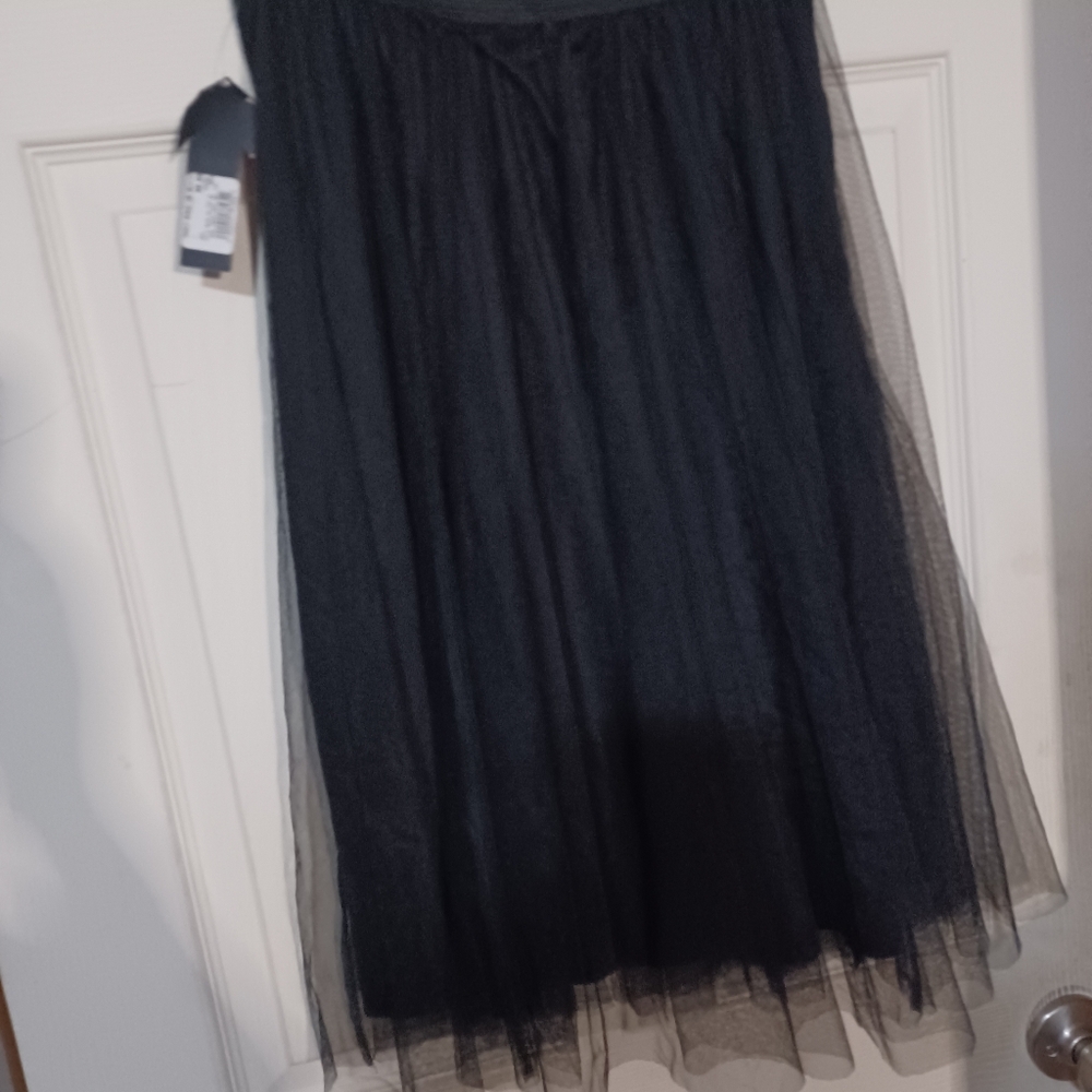 Silhouette Black Midi Tulle Skirt - Picture 2 of 4